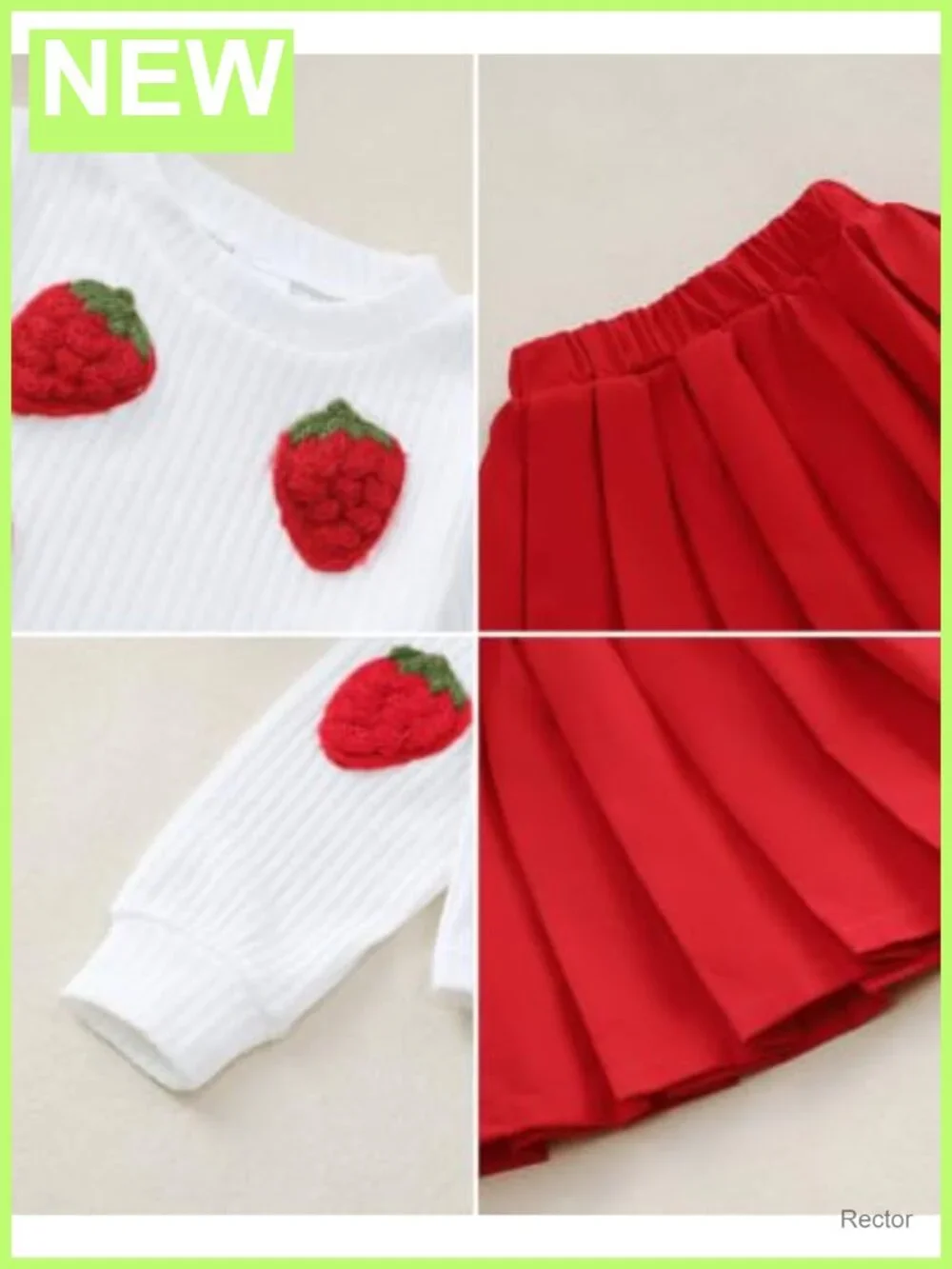 Toddler Girls 2-Piece Outfit Sweatshirt & Pleated Skirt Set